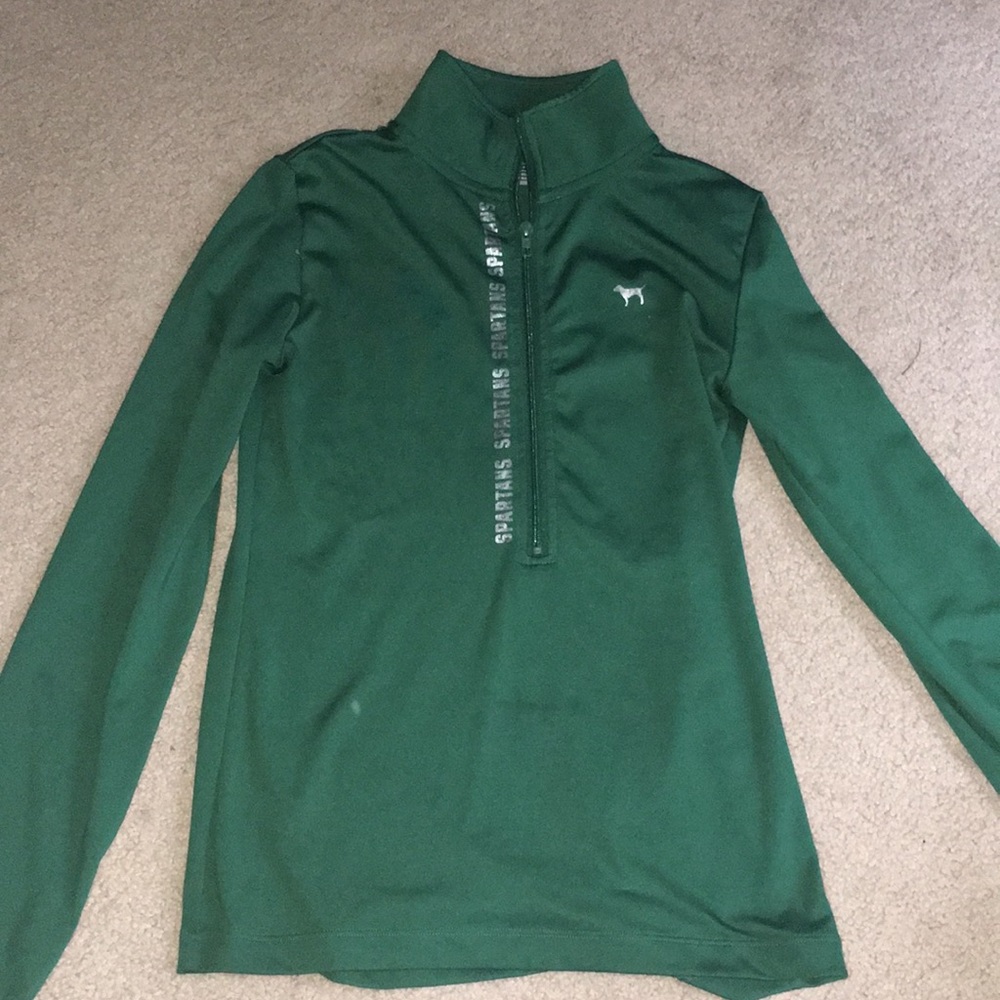 MSU pink half zip